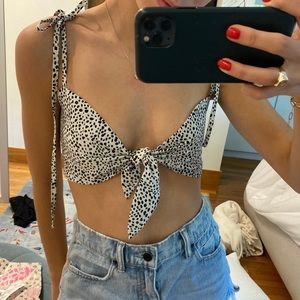 Adjustable Strappy Polka Dot Tie top